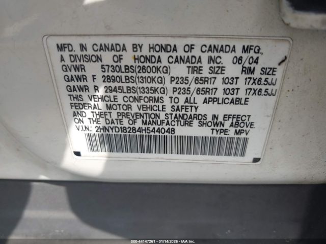2004 ACURA MDX 2HNYD18284H544048 Photo 8