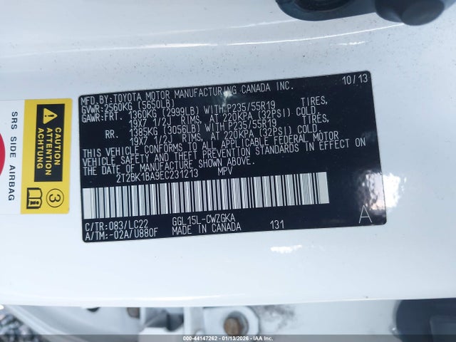 Продаж на аукціоні авто 2014 Lexus Rx 350 F Sport, vin: 2T2BK1BA9EC231213, номер лоту: 44147262