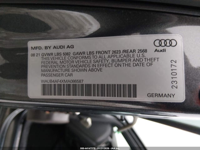 WAUB4AF4XMA086587 Audi S4 Premium Plus Tfsi Quattro Tiptronic