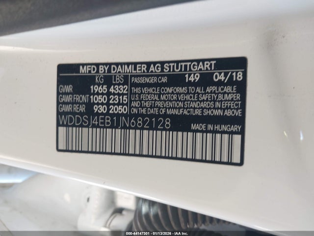 WDDSJ4EB1JN682128 Mercedes-Benz CLA 250