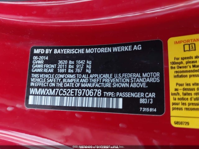 2014 MINI HARDTOP WMWXM7C52ET970678 Photo 8