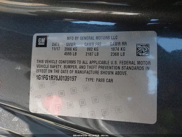 2018 CHEVROLET CAMARO 1G1FG1R76J0139197 Photo 8