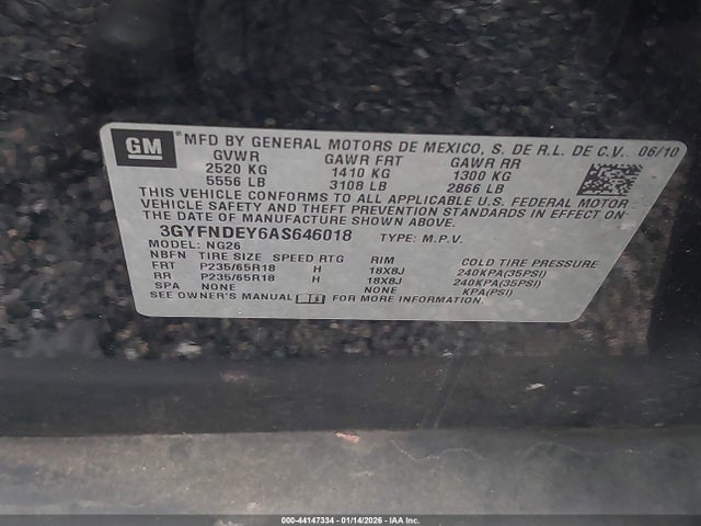 2010 CADILLAC SRX 3GYFNDEY6AS646018 Photo 8