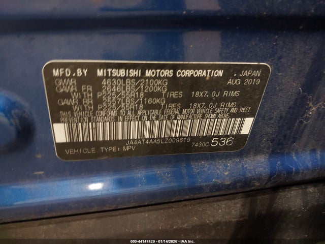 2020 MITSUBISHI ECLIPSE CROSS JA4AT4AA5LZ009619 Photo 8