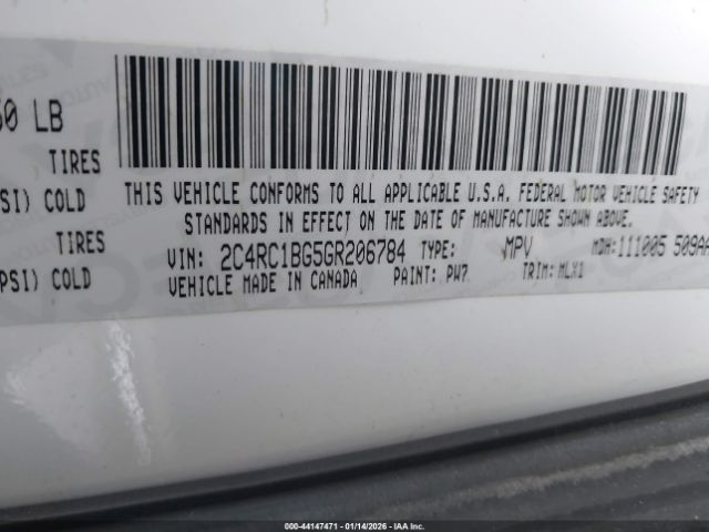 2016 CHRYSLER TOWN & COUNTRY 2C4RC1BG5GR206784 Photo 8