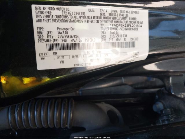 2015 FORD FOCUS 1FADP3K22FL201604 Photo 8