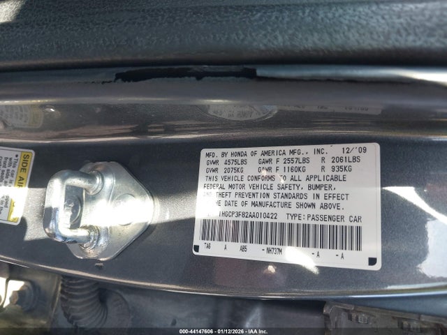 Продажа на аукционе авто 2010 Honda Accord 3.5 Ex-l, vin: 1HGCP3F82AA010422, номер лота: 44147606