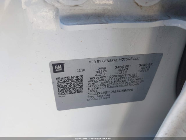1G1ZG5ST2MF059828 Chevrolet Malibu Fwd Rs