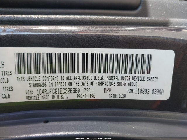 1C4RJFCG1EC326380 Jeep Grand Cherokee Overland