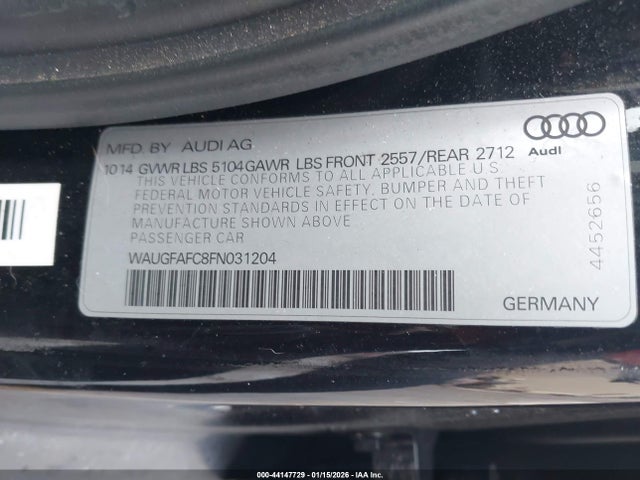 2015 AUDI A6 WAUGFAFC8FN031204 Photo 8