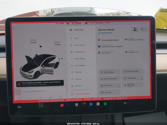 2021 TESLA MODEL 3 5YJ3E1EA7MF066395 Photo 6