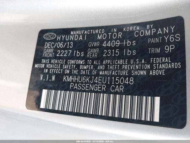 KMHHU6KJ4EU115048 Hyundai Genesis 3.8 Grand Touring