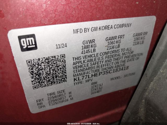 2025 CHEVROLET TRAX KL77LHEP3SC183418 Photo 8