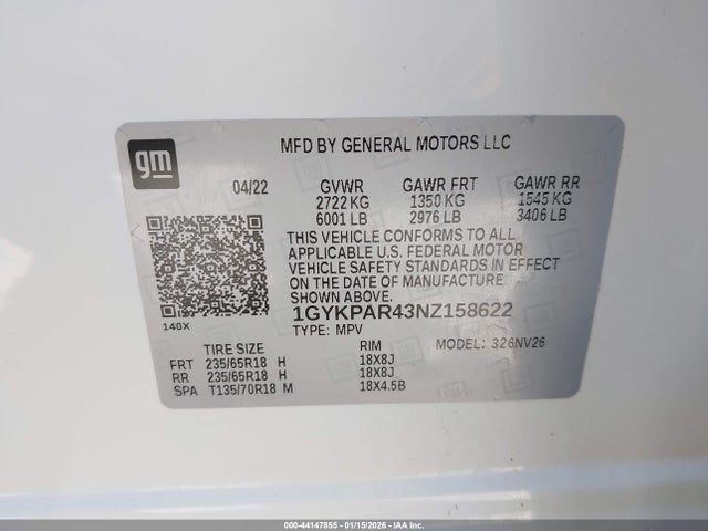 2022 CADILLAC XT6 1GYKPAR43NZ158622 Photo 8