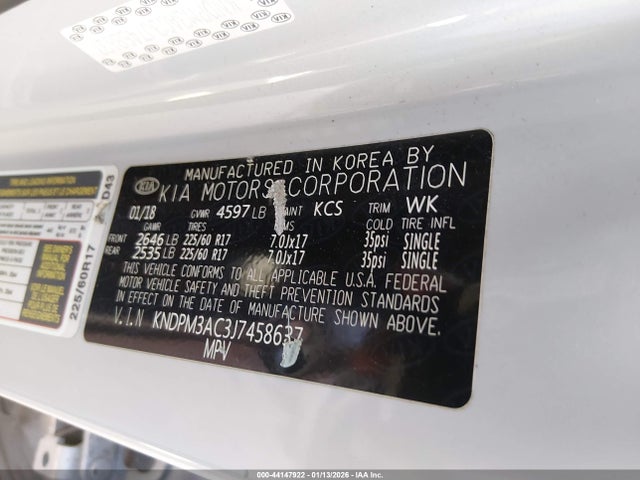 KIA Sportage Lx 2018 KNDPM3AC3J7458637 Image 9