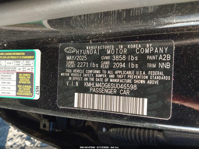 KMHLM4DG6SU046598 Hyundai Elantra Sel Sport