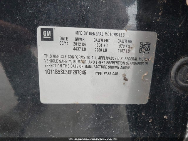 Chevrolet Malibu 1ls 2014 1G11B5SL3EF297846 Image 9