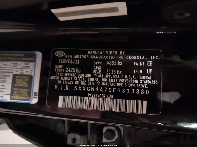 5XXGN4A79EG313380 KIA OPTIMA EX