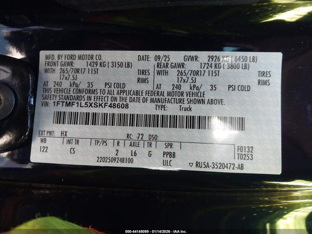 1FTMF1L5XSKF48608 Ford F-150 Xl