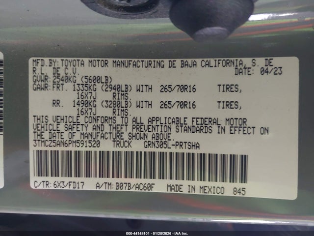 3TMCZ5AN6PM591520 Toyota Tacoma Trd Off Road