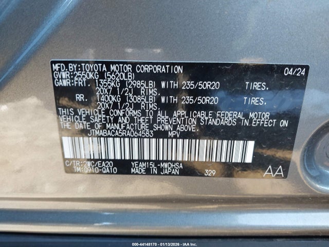 Toyota Bz4x Limited 2024 JTMABACA5RA064583 Image 9