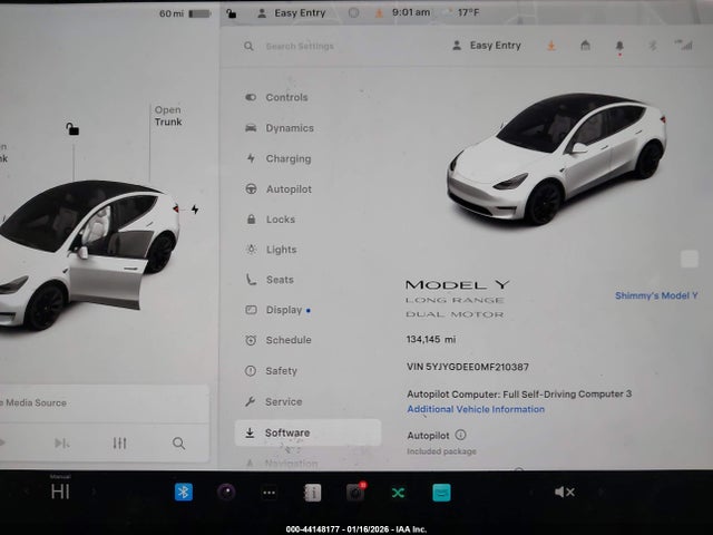 2021 TESLA MODEL Y 5YJYGDEE0MF210387 Photo 6