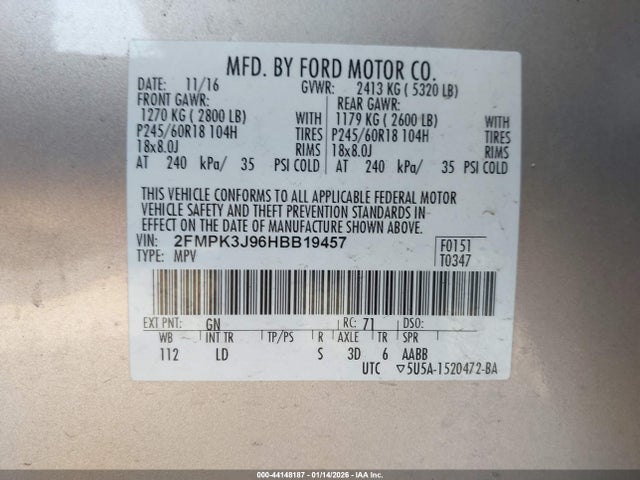 Ford EDGE SEL 2017 2FMPK3J96HBB19457 Image 9