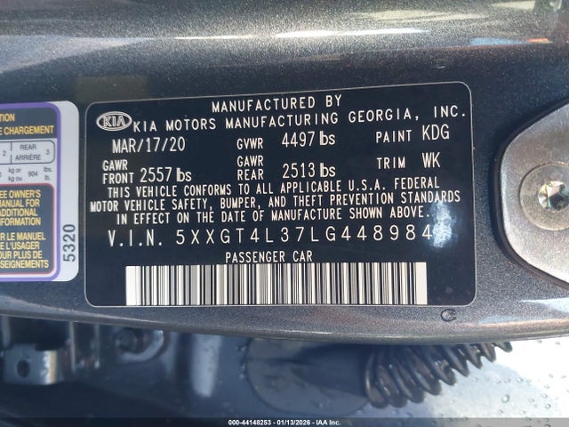 5XXGT4L37LG448984 KIA Optima Lx/s/se