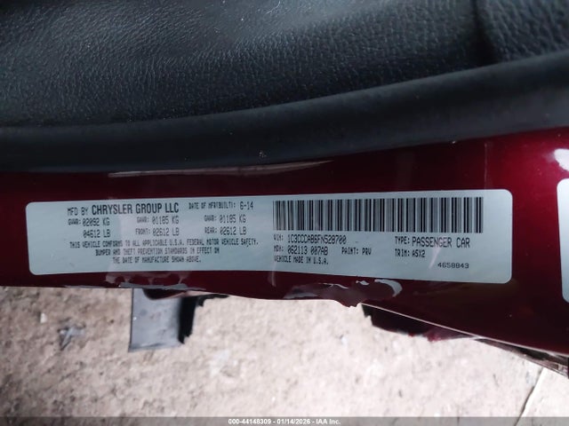 Aukcja sprzedaży 2015 Chrysler 200 Limited, vin: 1C3CCCAB6FN528700, numer aukcji: 44148309