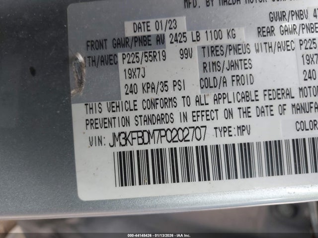 44148426 :رقم المزاد ، JM3KFBDM7P0202707 vin ، 2023 Mazda Cx-5 2.5 S Premium مزاد بيع
