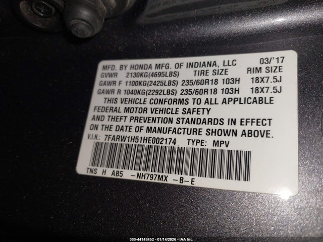 Honda CR-V EX 2017 7FARW1H51HE002174 Image 8