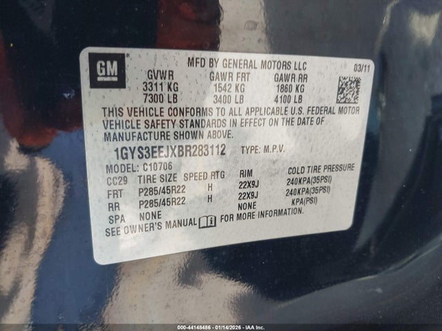2011 CADILLAC ESCALADE HYBRID 1GYS3EEJXBR283112 Photo 8