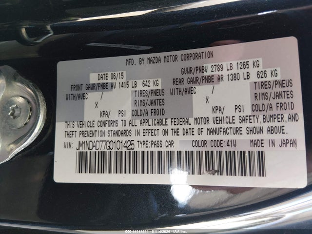 2016 MAZDA MX-5 MIATA JM1NDAD77G0101425 Photo 8