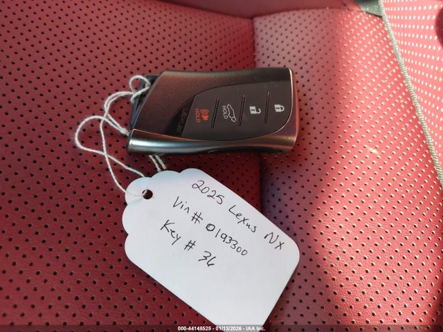 Aukcja sprzedaży 2025 Lexus Nx 350 Premium, vin: JTJGGCEZ5S2019330, numer aukcji: 44148525