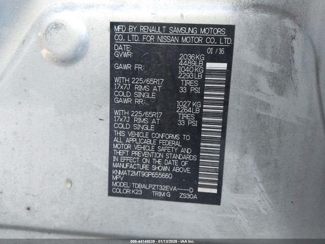 Nissan ROGUE S 2016 KNMAT2MT9GP655660 Image 9