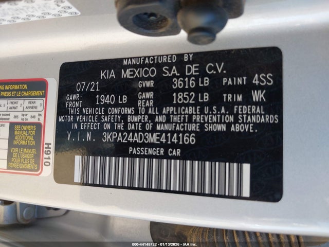 2021 KIA RIO 3KPA24AD3ME414166 Photo 8