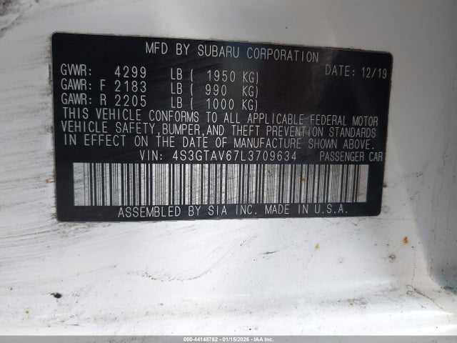 4S3GTAV67L3709634 Subaru Impreza Premium 5-door
