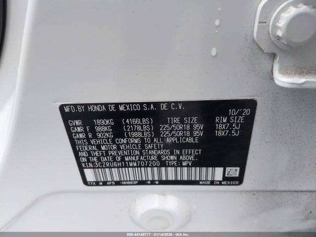 2021 HONDA HR-V 3CZRU6H11MM707200 Photo 8