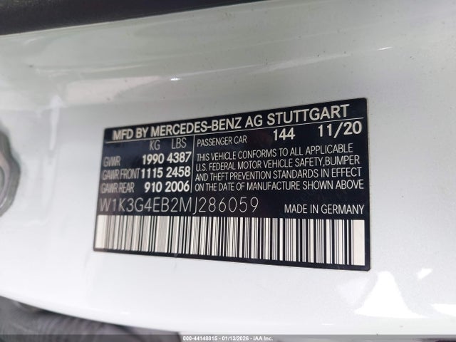 2021 MERCEDES-BENZ A 220 W1K3G4EB2MJ286059 Photo 8