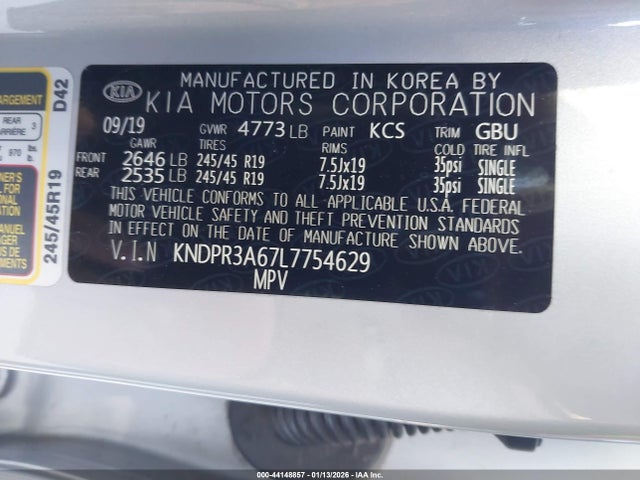 KNDPR3A67L7754629 KIA Sportage Sx Turbo