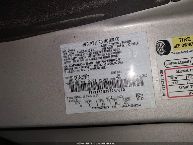 2005 FORD MUSTANG 1ZVFT84NX55247670 Photo 8