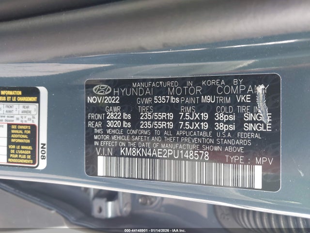 KM8KN4AE2PU148578 Hyundai Ioniq 5 Sel