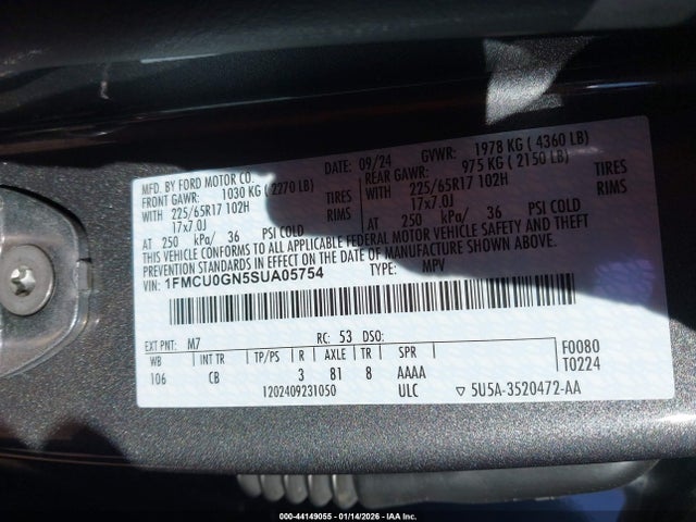 2025 FORD ESCAPE 1FMCU0GN5SUA05754 Photo 8