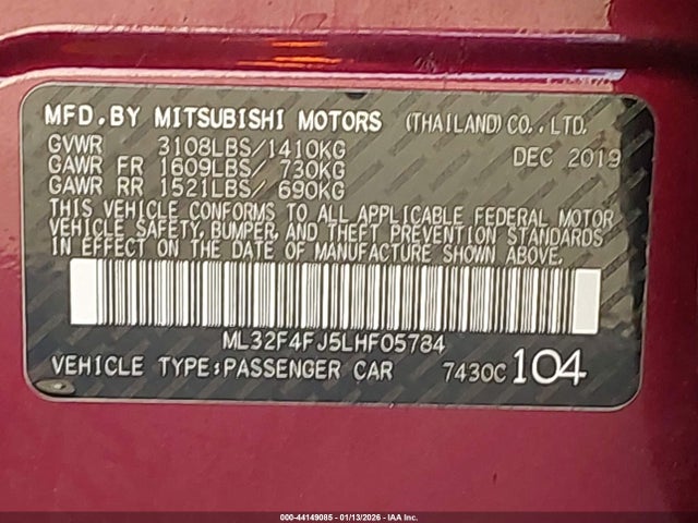 2020 MITSUBISHI MIRAGE G4 ML32F4FJ5LHF05784 Photo 8
