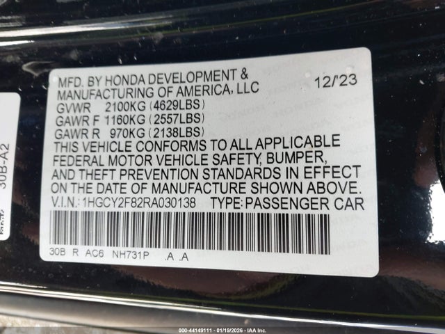 2024 HONDA ACCORD HYBRID 1HGCY2F82RA030138 Photo 8