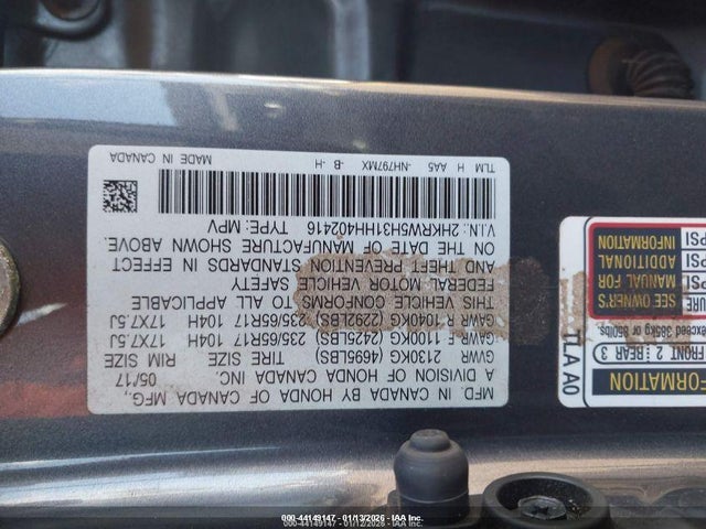 2HKRW5H31HH402416 Honda CR-V LX
