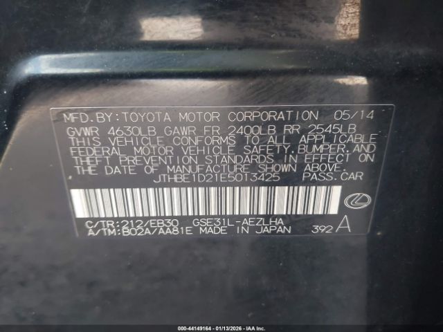 2014 LEXUS IS 350 JTHBE1D21E5013425 Photo 8