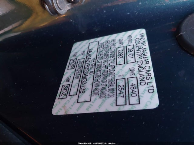 2002 JAGUAR S-TYPE SAJDA01P32GM33138 Photo 8