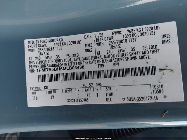 2021 FORD BRONCO 1FMDE5BH6MLB03488 Photo 8