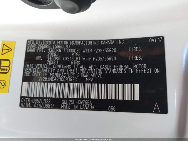 Продаж на аукціоні авто 2017 Lexus Rx 350, vin: 2T2BZMCA2HC093823, номер лоту: 44149312